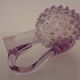 Italian pink bubble glass decanter with stopper, 1960s