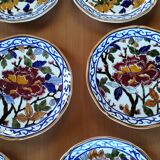 Gien peony dessert service 15 pieces