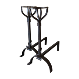 Ancient cast iron chenets