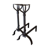 Ancient cast iron chenets
