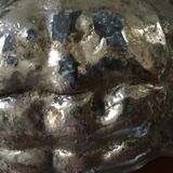 Silver metal box in crab shape