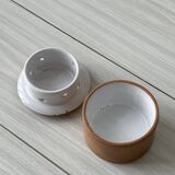 Terracotta ceramic butter dish