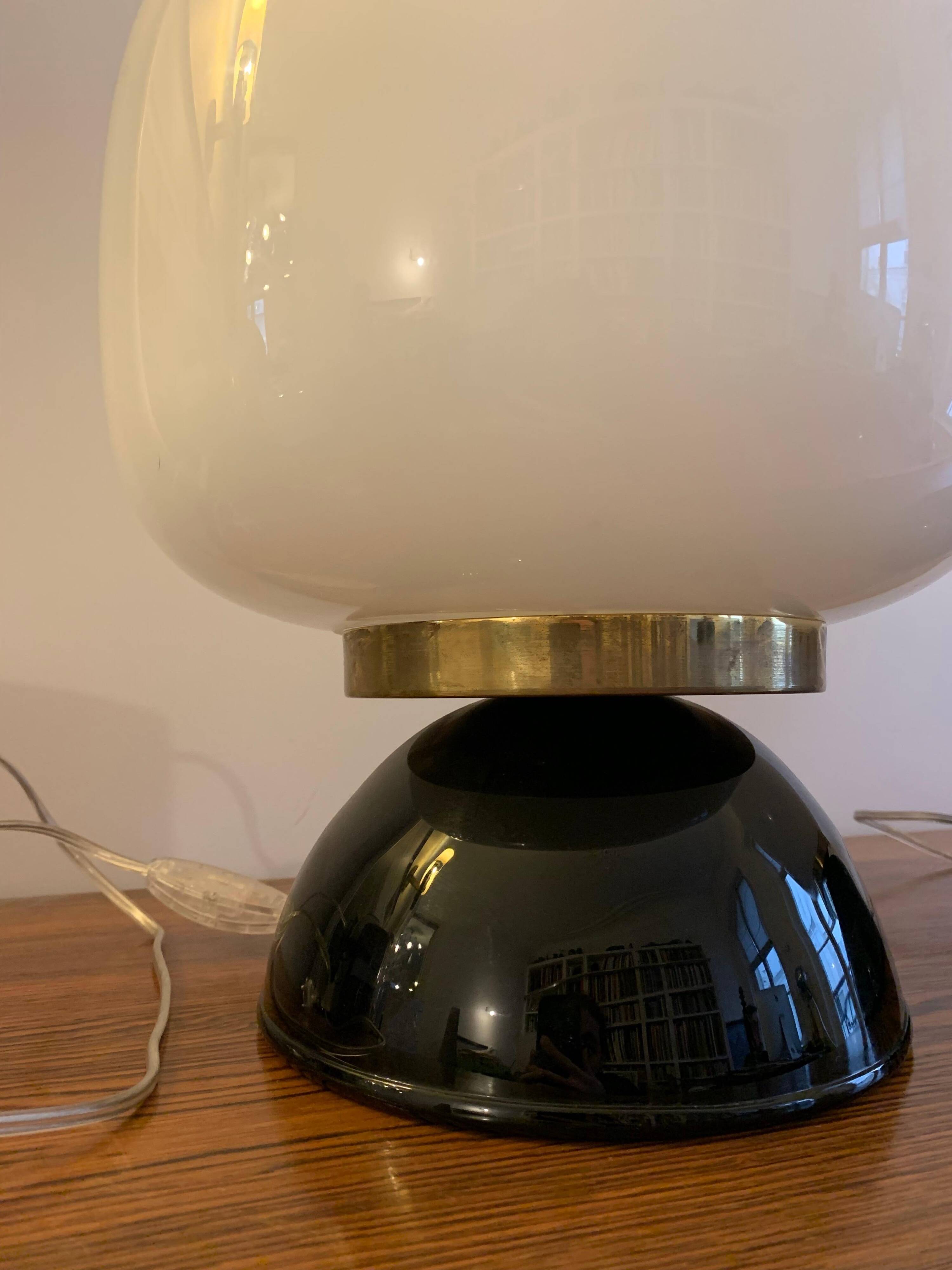 XXL table lamps in the style of Ettore Sottsass, made of Murano glass, Italy, 1970.