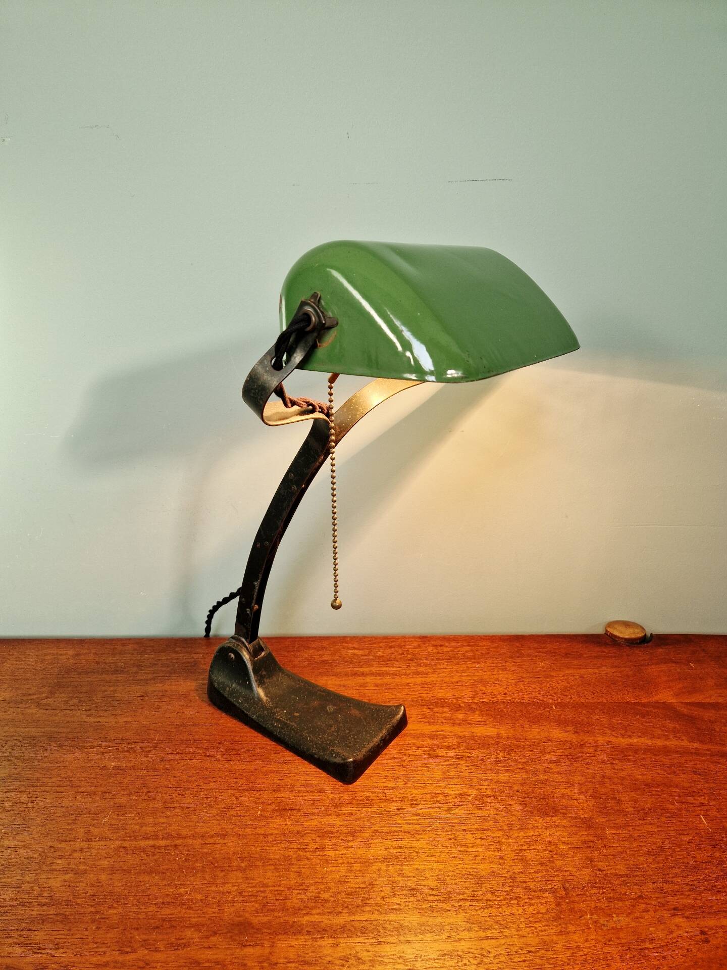 Bauhaus style banker’s lamp, Schaco (Germany), 1920-30