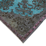 Hand-knotted oriental 1970s 200 cm x 319 cm blue carpet