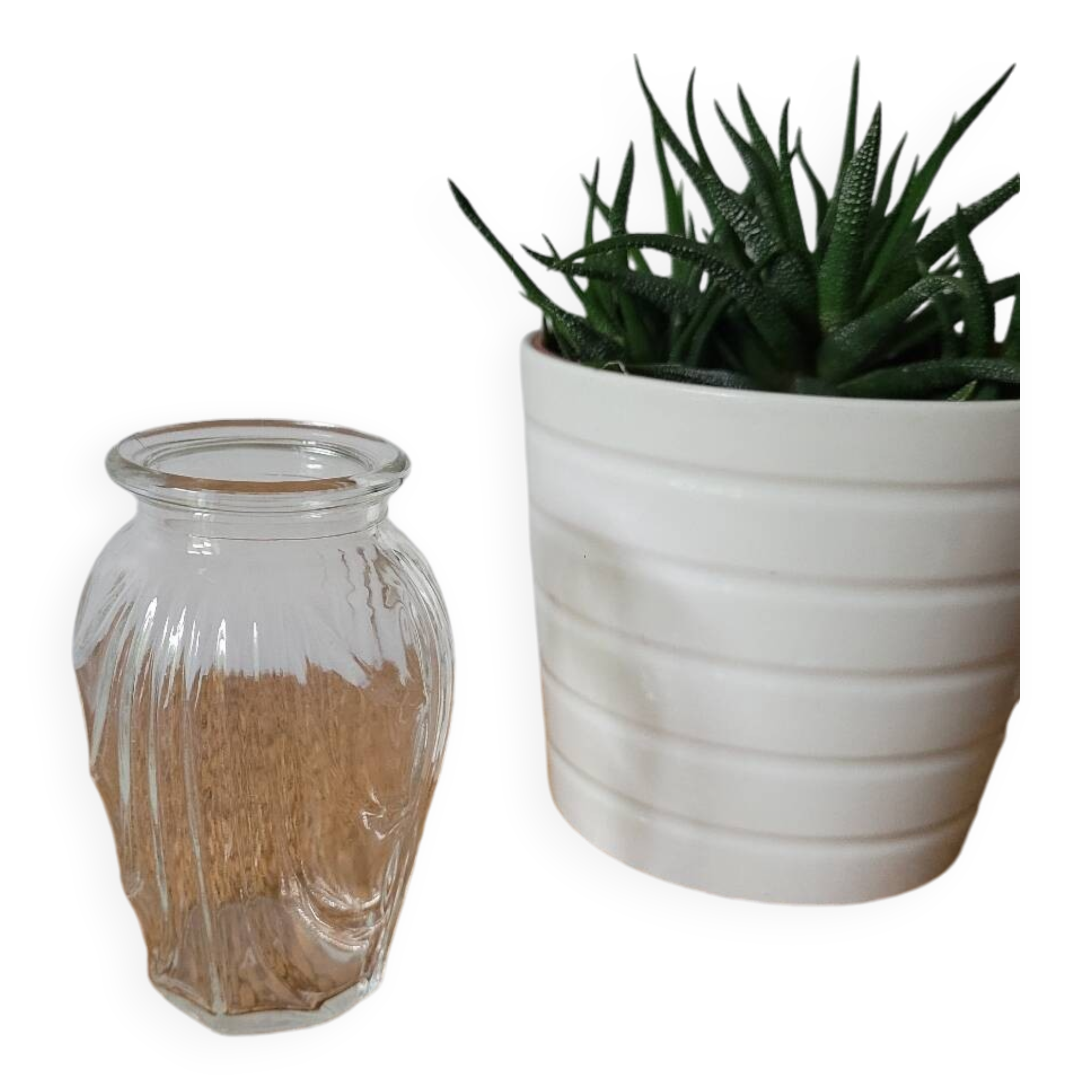 Small draped bulb vase