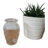 Small draped bulb vase