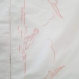 Old embroidered flat sheet for cradle