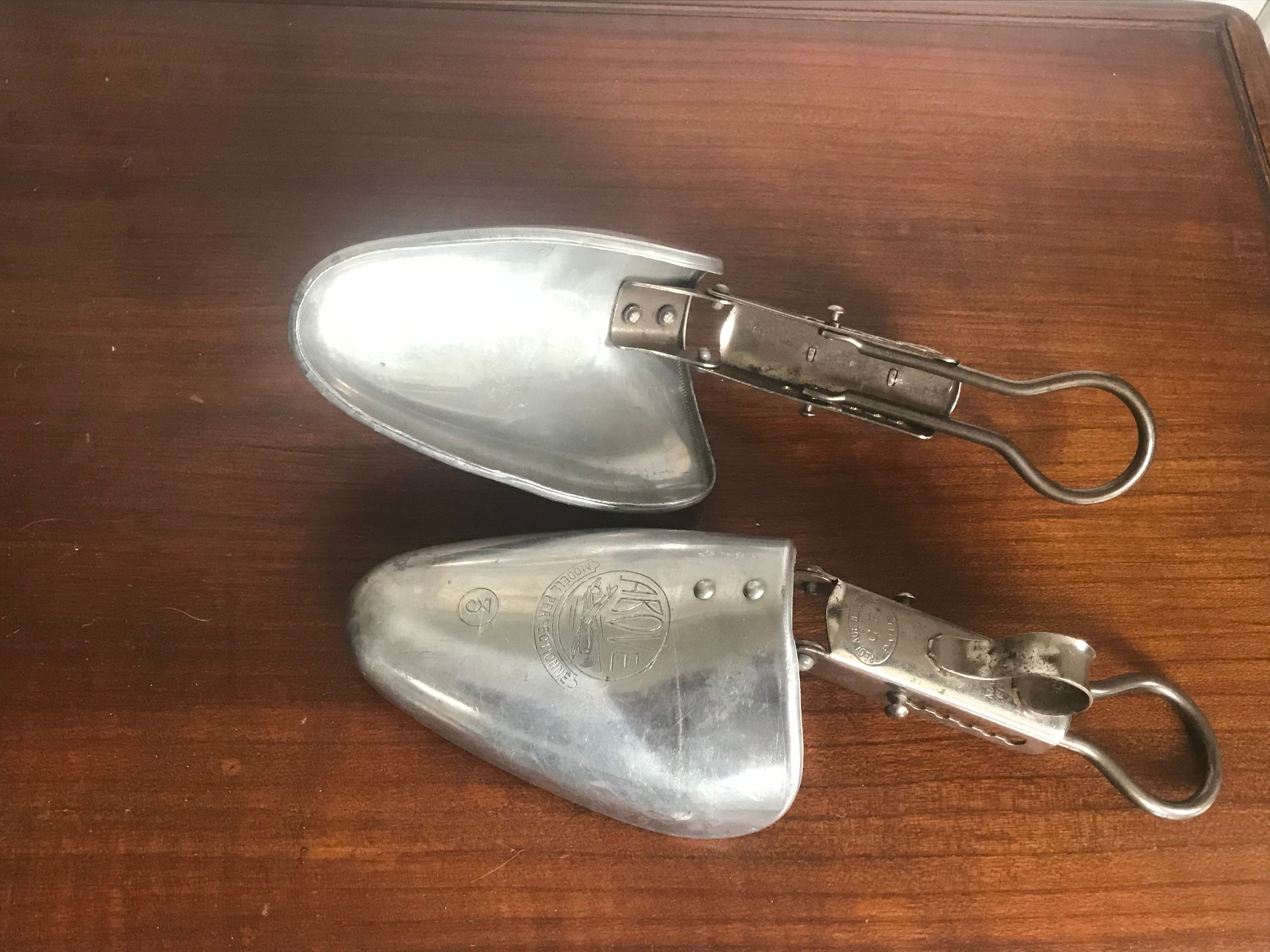Old metal shoe trees