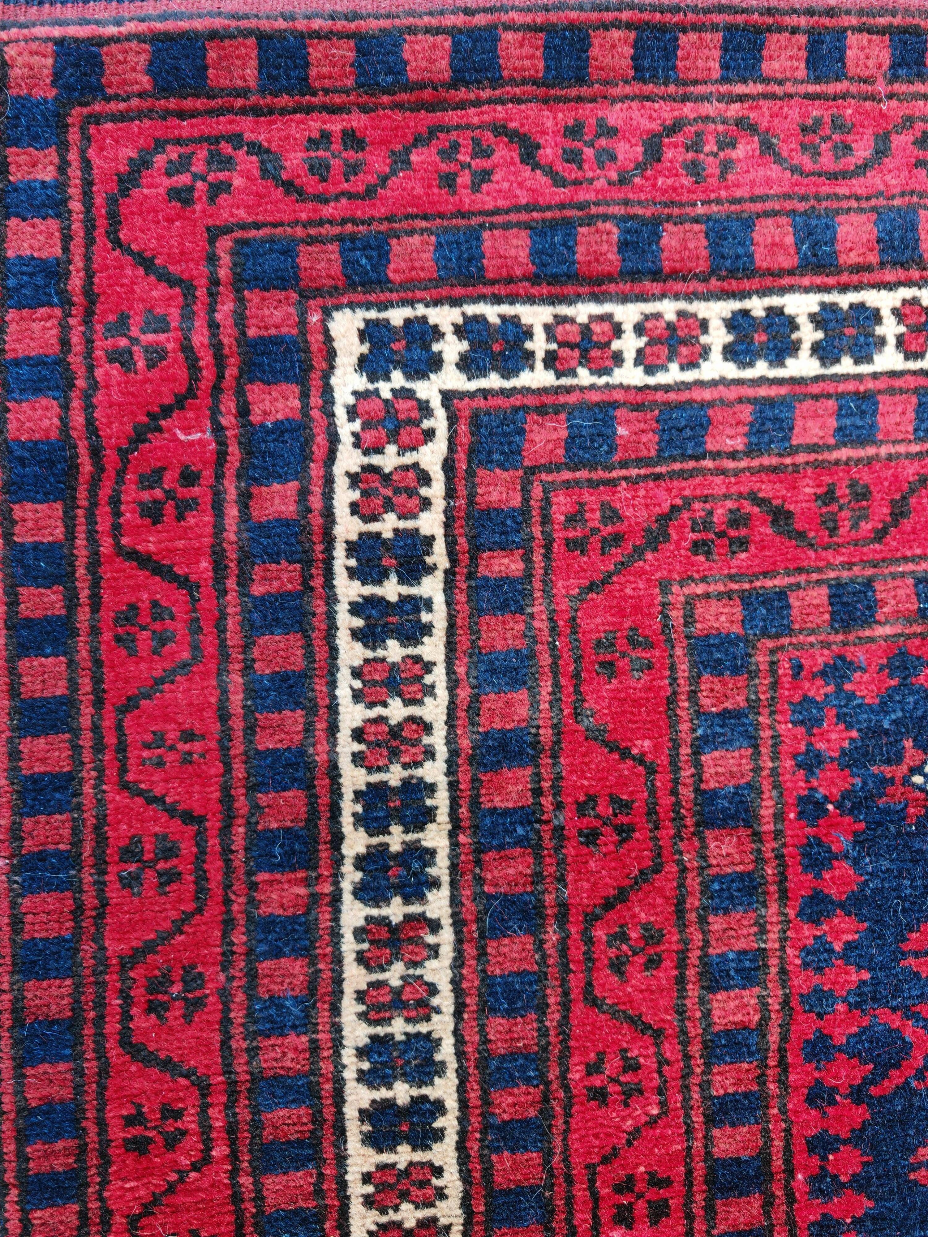Yagcibedir carpet, vintage, handwoven, naturally dyed wool from the 1940s.