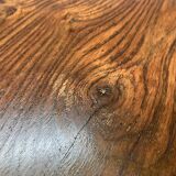 Brutalist oak seventies side table coffee table bench