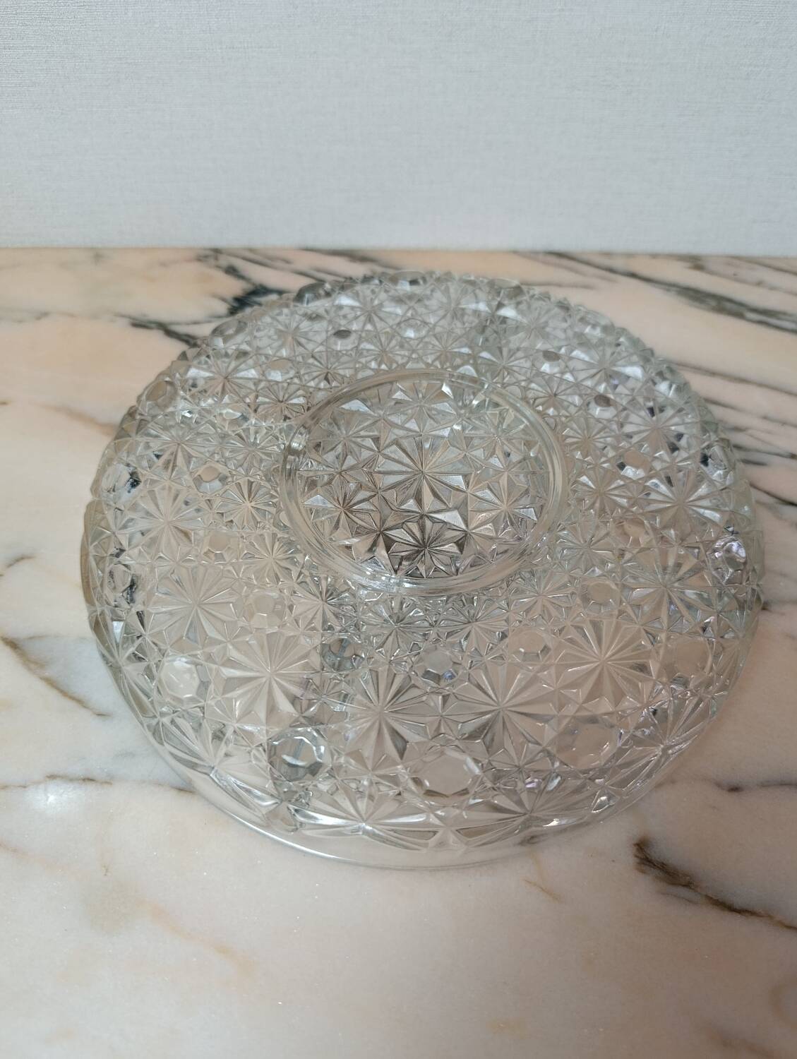 Cut glass serving dish for appetizers