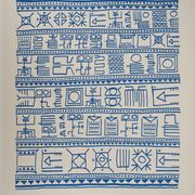Yona FRIEDMAN: Pictograms of Genesis (Blue), signed original silkscreen