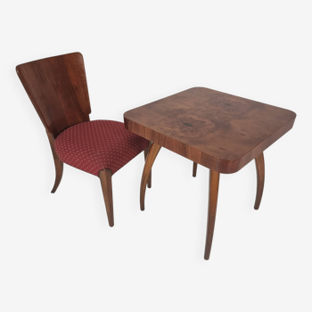 Chair and Table Spider by Jindřich Halabala for Up Zavody, 1940s, Set of 2