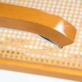 4 Bauhaus wicker chairs, in the style of Marcel Breuer, stackable