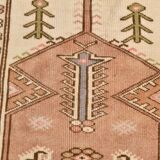 4x7 Cream & Brown Turkish Vintage Rug 120x211Cm SK 22198