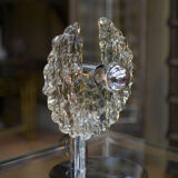 Lamp design chrome metal and glass 1970