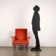 Vintage armchair from the 1960s-70s in metal and velvet, Italy.