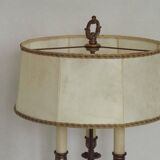 French Empire Style 3 Light Boulotte Table Lamp with Lion Feet and Shade