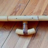 Rattan wall-mounted coat rack