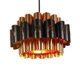 Vintage danish hanging lamp by Werner Schou for Cornell Electro 1970s