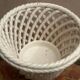 Vintage woven ceramic cache-pot