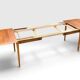 Extendable vintage Lübke table with 4 Lübke teak chairs