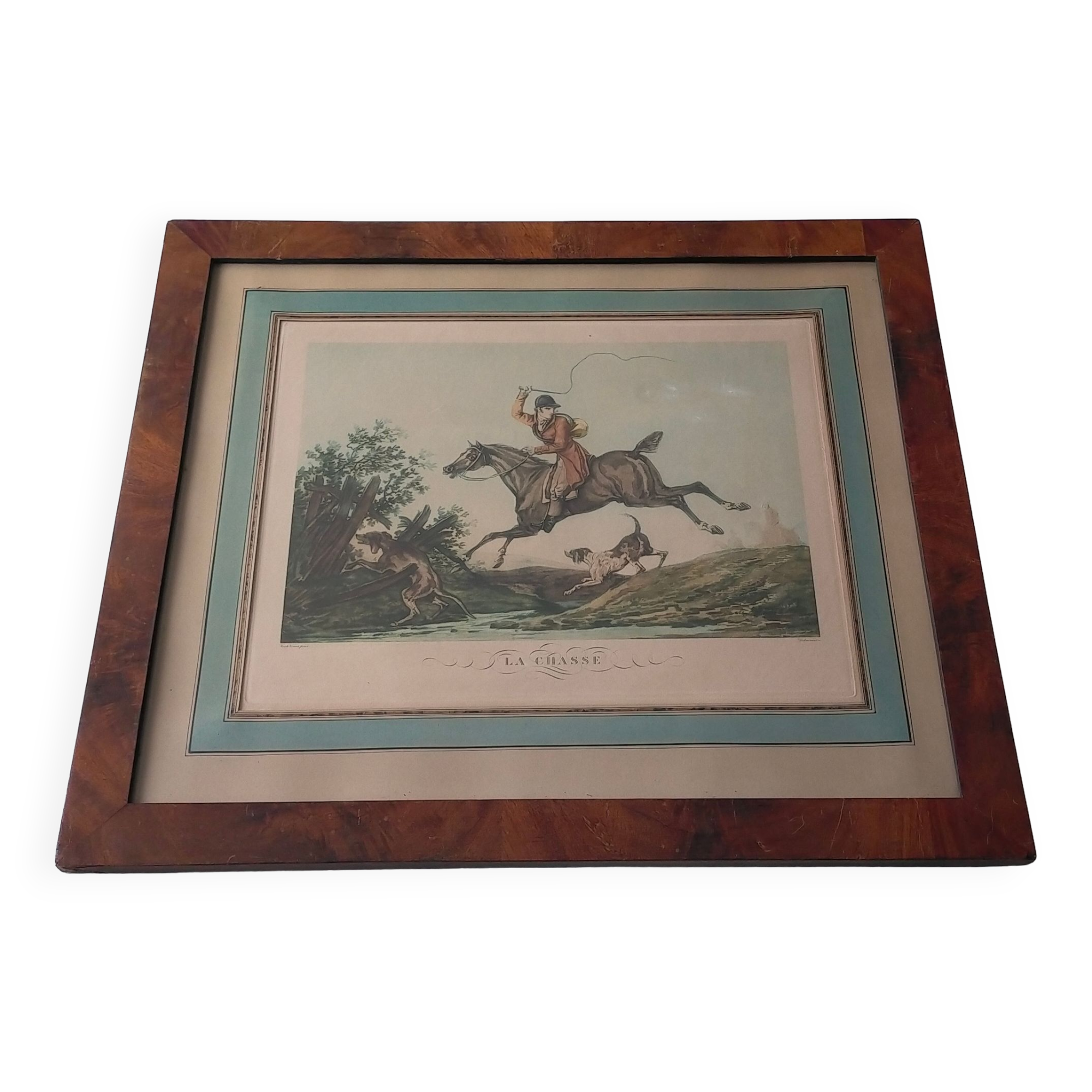 Tableau gravure carle vernet (1758-1836) la chasse gravé par debucourt