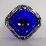 Blue Sommerso Murano Glass Ashtray, Italy, 1960s
