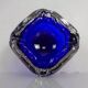 Blue Sommerso Murano Glass Ashtray, Italy, 1960s