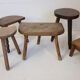Turned wooden stool
