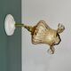 Vintage amber glass tulip wall light