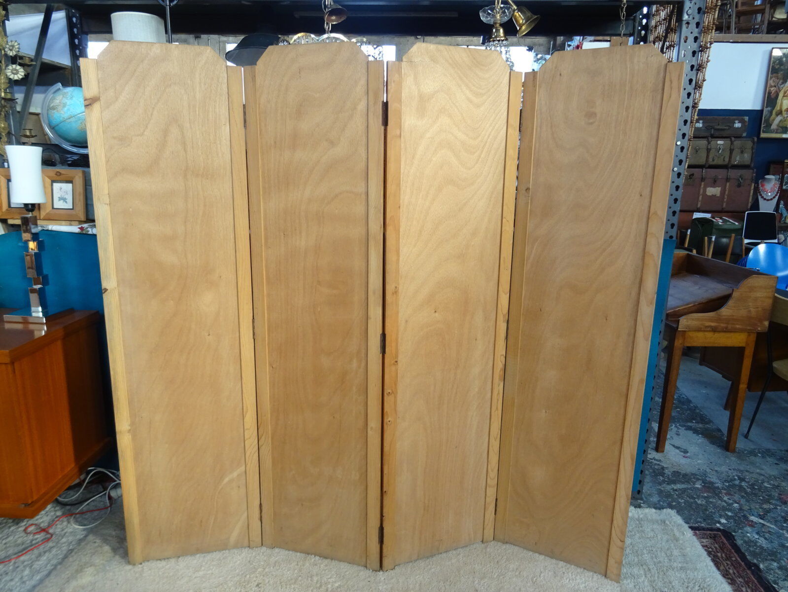 Wooden screen 4 leaves 50s