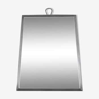 Classic hanging silver mirror massif early 20th - 22 x 29 cm