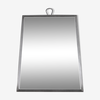 Miroir classique à suspendre en argent massif début XXe - 22 x 29 cm