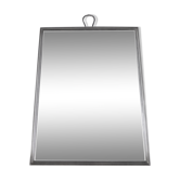Classic hanging silver mirror massif early 20th - 22 x 29 cm