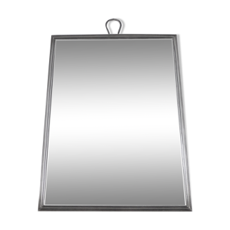Miroir classique à suspendre en argent massif début XXe - 22 x 29 cm