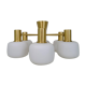 Mid-century brass ceiling light ASEA Sweden, 1950s