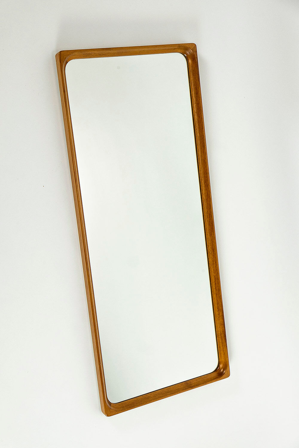Teak mirror from Glasmäster Markaryd, 1960s - 105x45cm