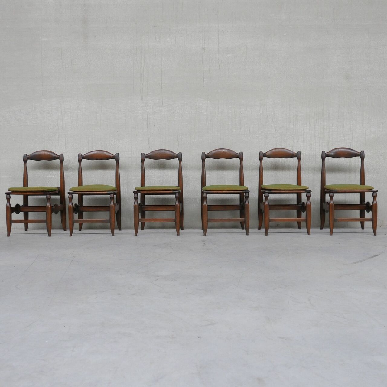Set of six chairs by Guillerme et Chambron