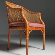 Ensemble de 4 chaises vintage en faux bambou