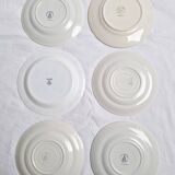 Assiettes plates bleu vintage