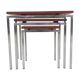 Rosewood and metal nesting tables, The Netherlands 1960's