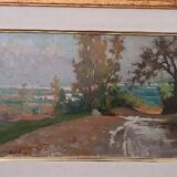 Oil painting on cardboard, dated, unsigned, late 19th century, Italian school.