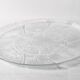 Large Platter Fleur, Vintage Decorative Clear Plate / Arcoroc / France