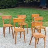 Set of 6 1950s bistro chairs