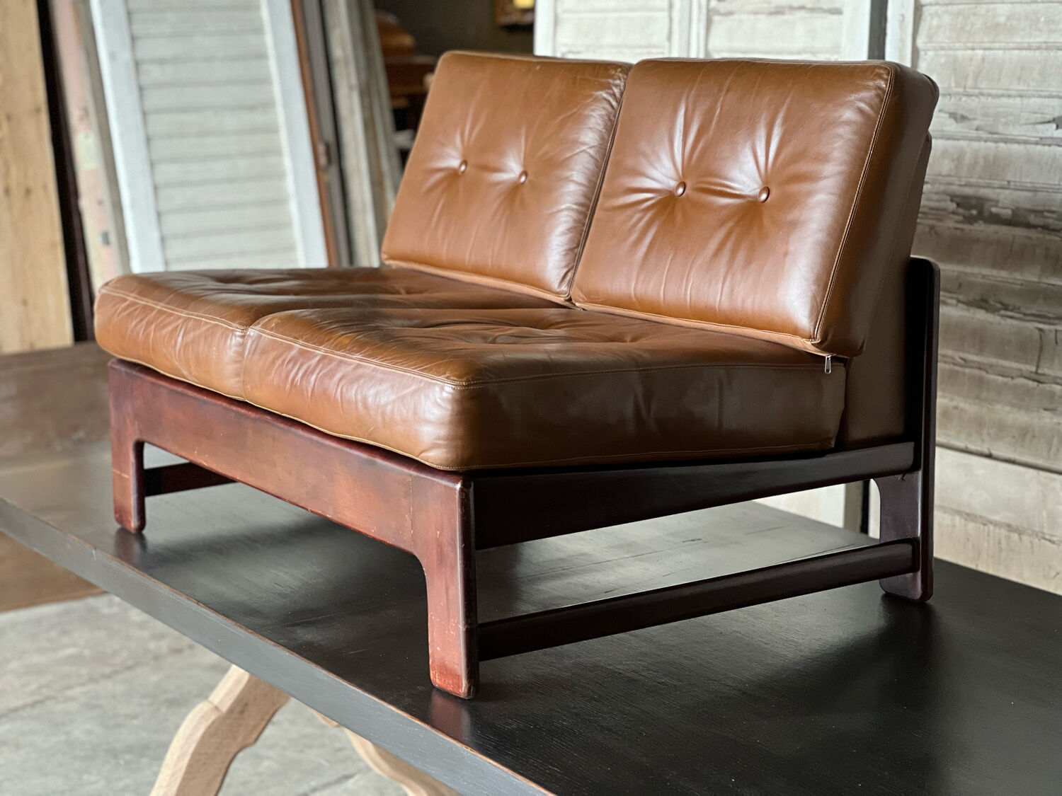 Scandinavian leather sofa