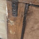 Old arched mirror in Burmese teak