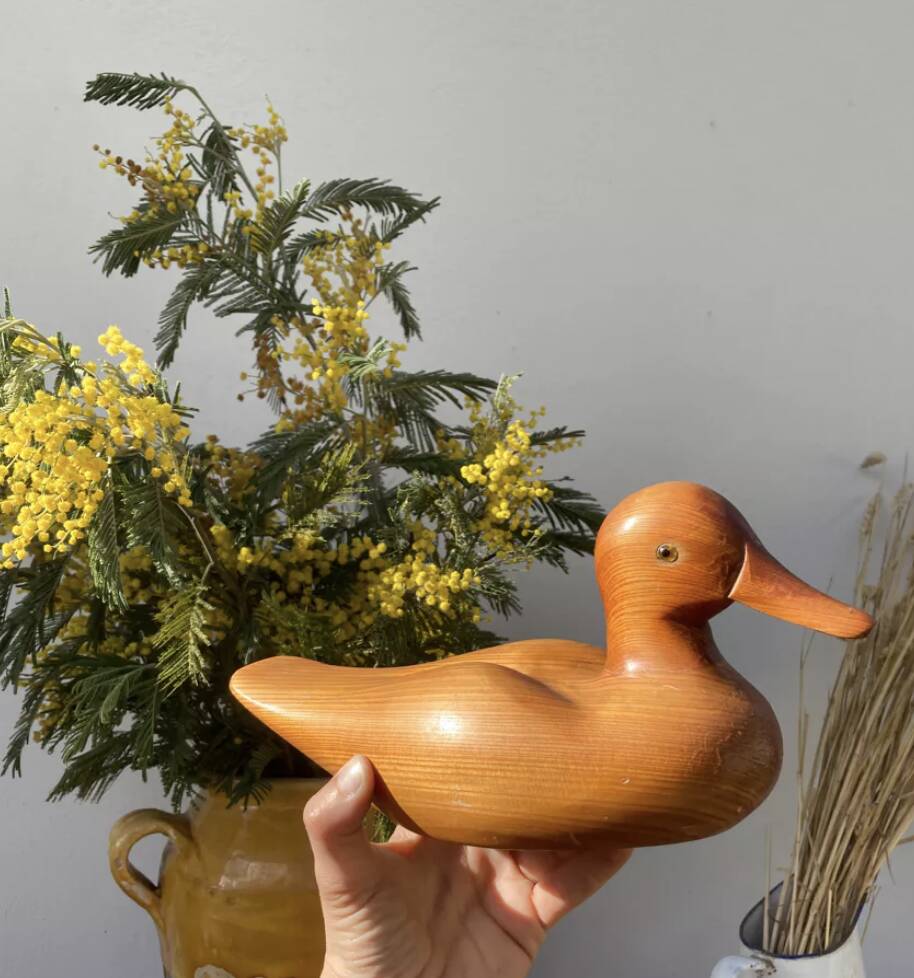 Old wooden duck