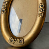 Cadre ovale en bois doré antique art nouveau